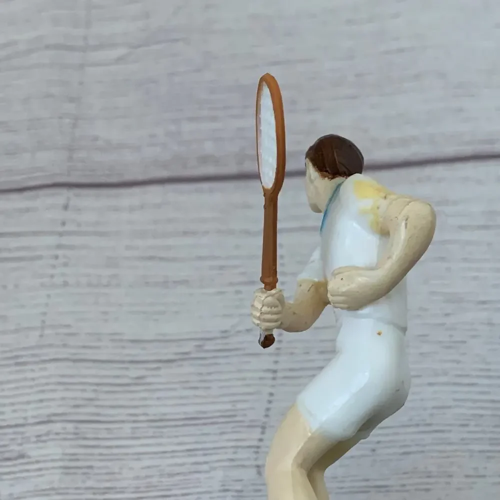 Vintage 1972 Wilton Plastic Tennis Player Cake Topper Figurine #1306-1276